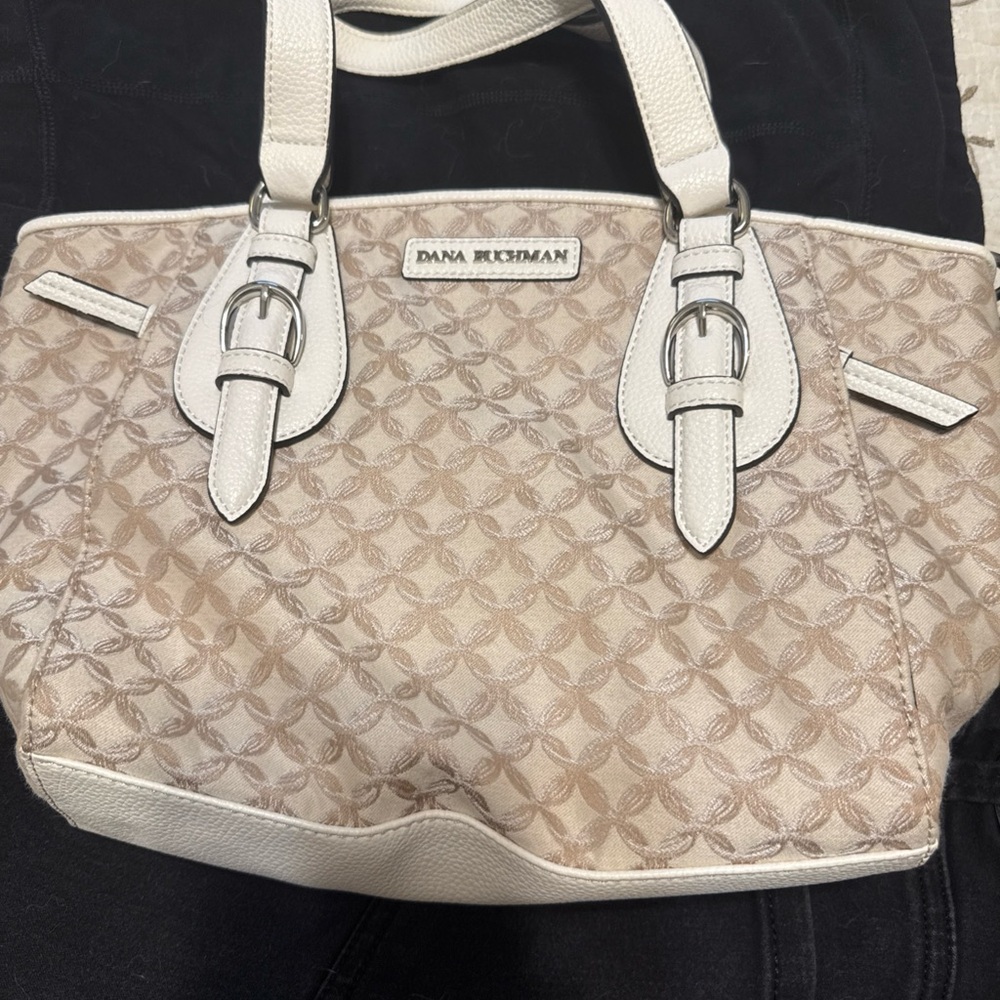 Dana Buchman Beige and White Women's Bag
